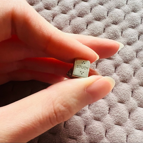 Pandora Study Pile of Books Textbook Wise Owl 925 Sterling Silver Charm #790536 - Picture 2 of 4